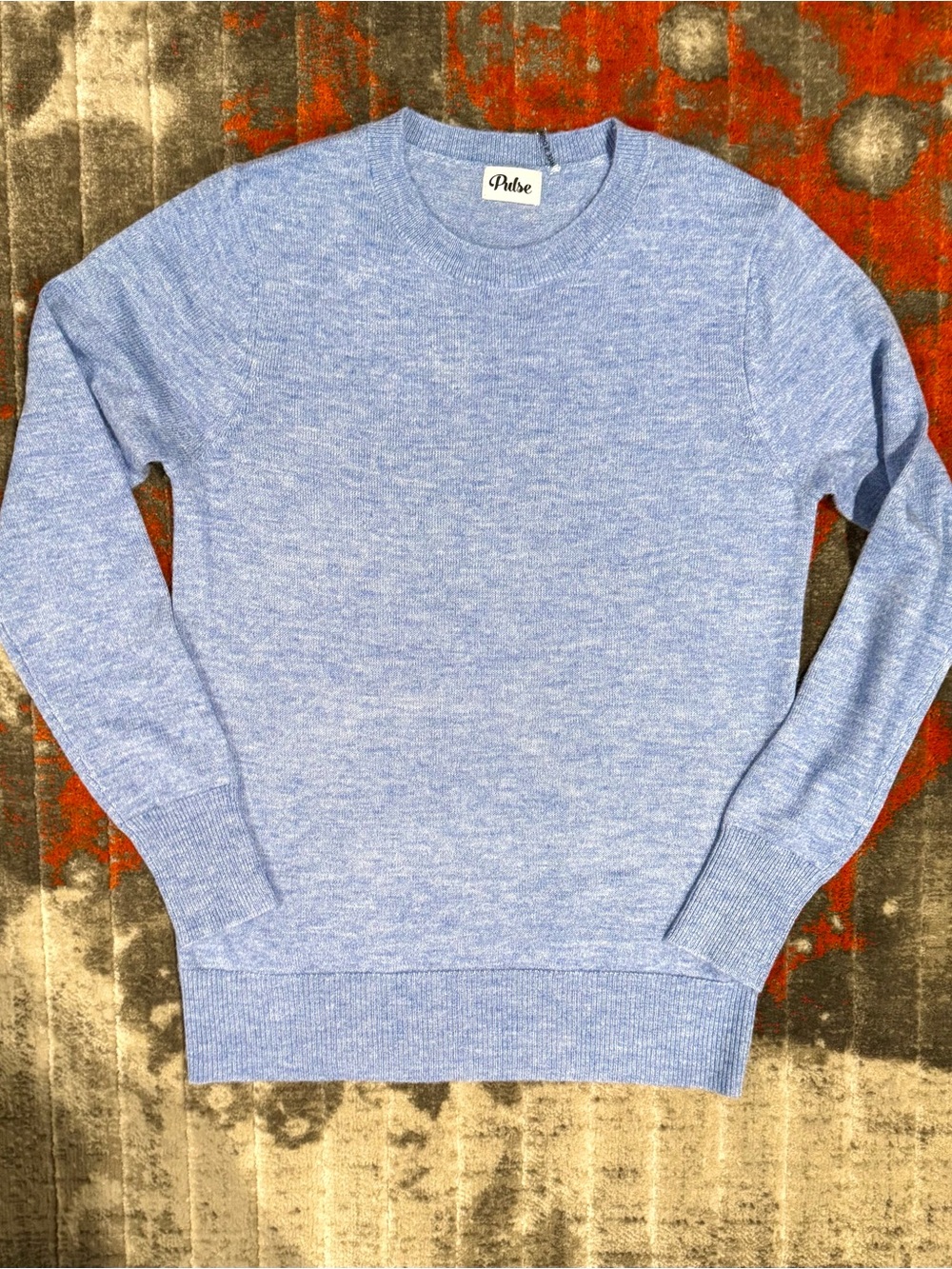 Heather Blue Crew Sweater